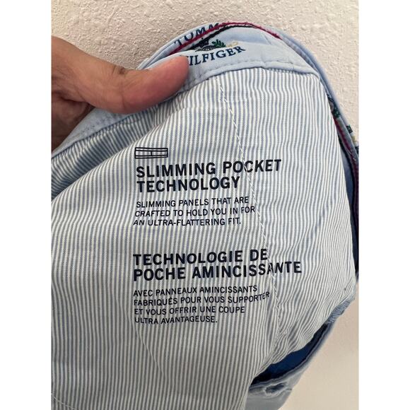 Tommy Hilfiger Light Blue Embroidered Logo Shorts Women’s 12 - Picture 5 of 7